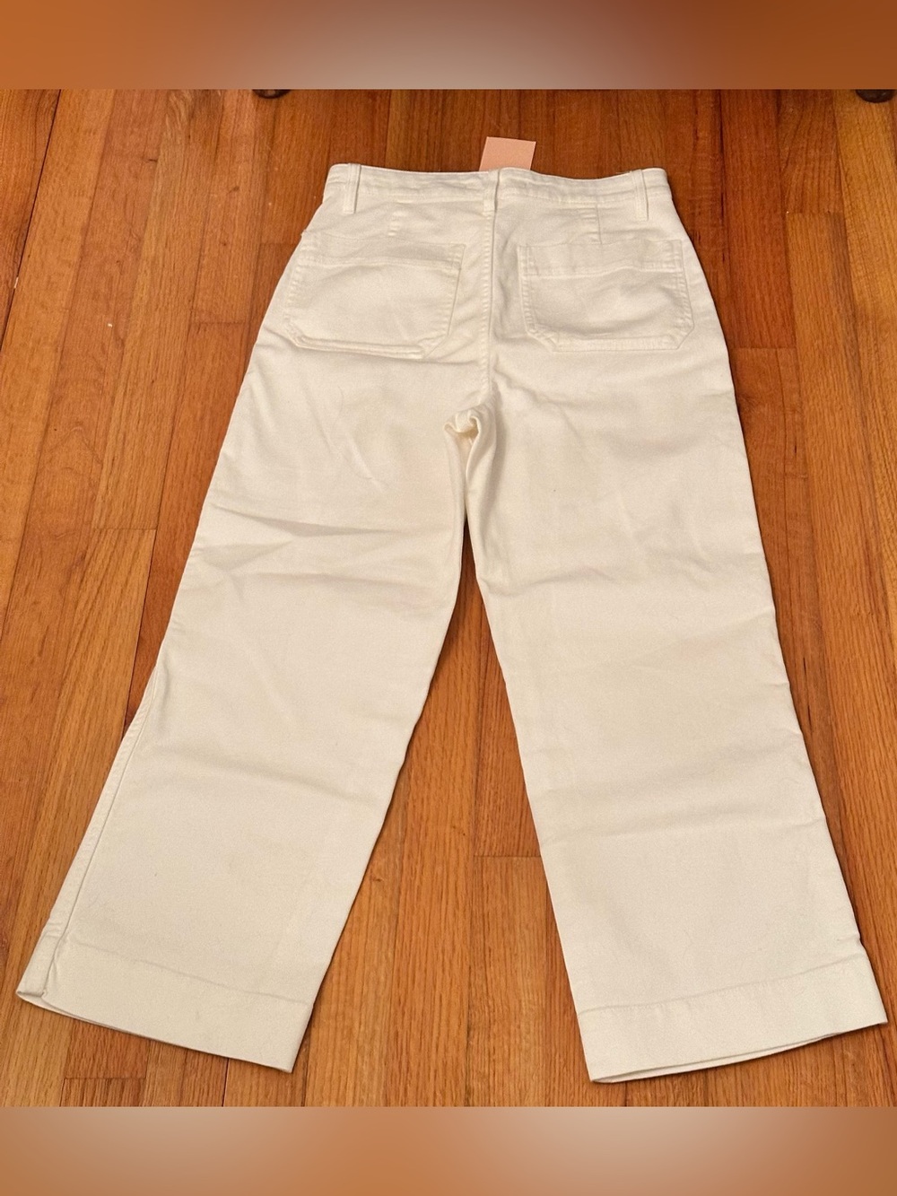 Quince white cropped wide-leg jeans. Size 26 (n)